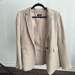 DKNY sand linen blazer